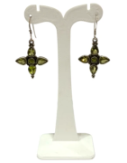 Boucles Péridot Goutte et Rond Facetté Etoile Pendent Argent 925