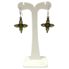 Boucles Péridot Goutte et Rond Facetté Etoile Pendent Argent 925