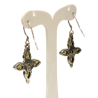 Boucles Péridot Goutte et Rond Facetté Etoile Pendent Argent 925