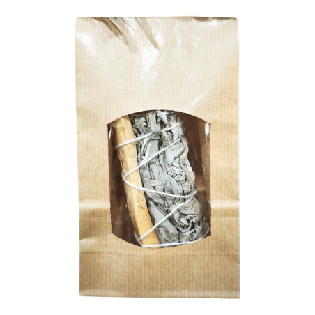 Sauge Blanche et Palo Santo 10 cm ( 35 grammes environ)