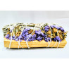 Sauge Blanche Violette et Palo Santo 10 cm ( 35 grammes environ)