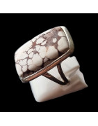 Bague Jaspe magnésite argent 925 taille 57