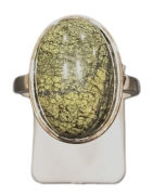 Bague Serpentine Ovale Argent 925 Taille 56