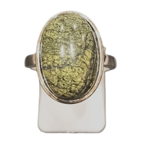 Bague Serpentine Ovale Argent 925 Taille 56