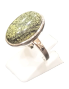 Bague Serpentine Ovale Argent 925 Taille 56