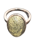 Bague Serpentine Ovale Argent 925 Taille 56
