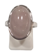 Bague Quartz Rose Ovale Argent 925