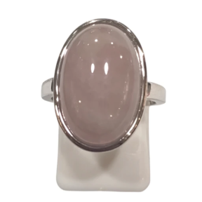 Bague Quartz Rose Ovale Argent 925