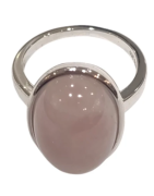 Bague Quartz Rose Ovale Argent 925