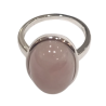 Bague Quartz Rose Ovale Argent 925
