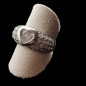 Bague Zirconium Cœur Métal rhodié