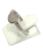 Bague Quartz Rose Rond Argent 925 Taille 54