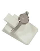 Bague Quartz Rose Rond Argent 925 Taille 54