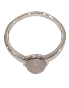 Bague Quartz Rose Rond Argent 925 Taille 54