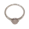 Bague Quartz Rose Rond Argent 925 Taille 54