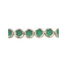 Bracelet Malachite Ronde avec Chaîne de Rallonge Argent 925