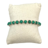 Bracelet Malachite Ronde avec Chaîne de Rallonge Argent 925