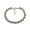 Bracelet Malachite Ronde avec Chaîne de Rallonge Argent 925