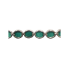 Bracelet Malachite Ovale avec Chaîne de Rallonge Argent 925