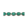 Bracelet Malachite Ovale avec Chaîne de Rallonge Argent 925