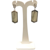 Boucles Labradorite et Zirconium Octogonale Argent 925