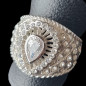 Bague Zirconium Cœur Métal rhodié