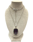 Pendentif Quartz / Topaze Mystique avec Chaîne 45cm Argent 925