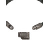 Bracelet Cuir Tressé Vert avec Acier 19,5 + 1,5cm