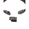 Bracelet Cuir Tressé Rouge avec Acier 19,5 + 1,5cm