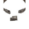 Bracelet Cuir Tressé Marron Clair Acier 19,5 + 1,5cm