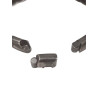 Bracelet Cuir Tressé Marron Foncé Acier 19,5 + 1,5cm