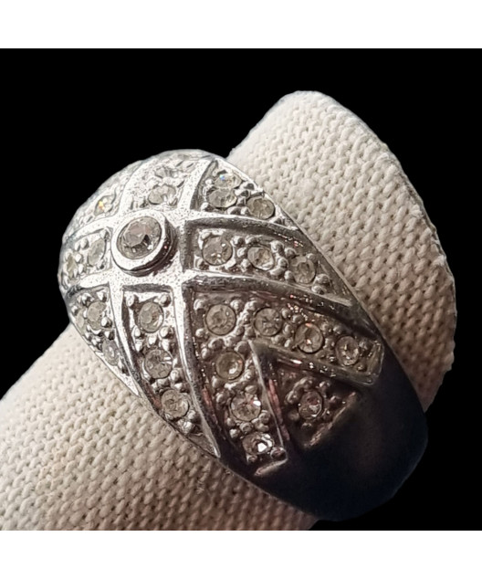 Bague Zirconium Métal rhodié Taille 60