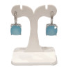 Boucles Calcédoine Carrée Facettée Argent 925