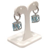 Boucles Calcédoine Carrée Facettée Argent 925