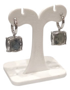 Boucles Labradorite Carrée Facettée Argent 925
