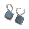 Boucles Labradorite Carrée Facettée Argent 925