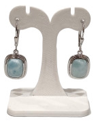 Boucles Larimar Rectangulaire Argent 925