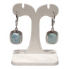 Boucles Larimar Rectangulaire Argent 925