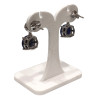 Boucles Lapis-lazuli et Topaze Blanche Ronde Facettée Argent 925