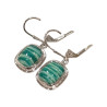 Boucles Amazonite Zèbre Rectangulaire Argent 925