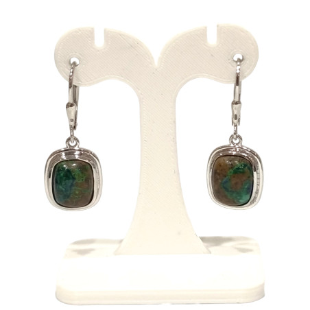 Boucles Chrysocolle Rectangulaire Argent 925
