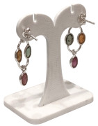 Boucles Tourmaline Multi couleurs Argent 925