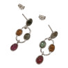 Boucles Tourmaline Multi couleurs Argent 925