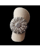 Bague Zirconium Métal rhodié