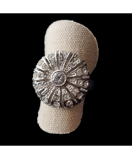 Bague Zirconium Métal rhodié