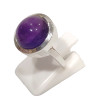 Bague Améthyste Ronde Argent 925 Taille 52