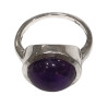 Bague Améthyste Ronde Argent 925 Taille 52