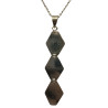 Pendentif Labradorite Ovale avec Chaîne 45cm Argent 925