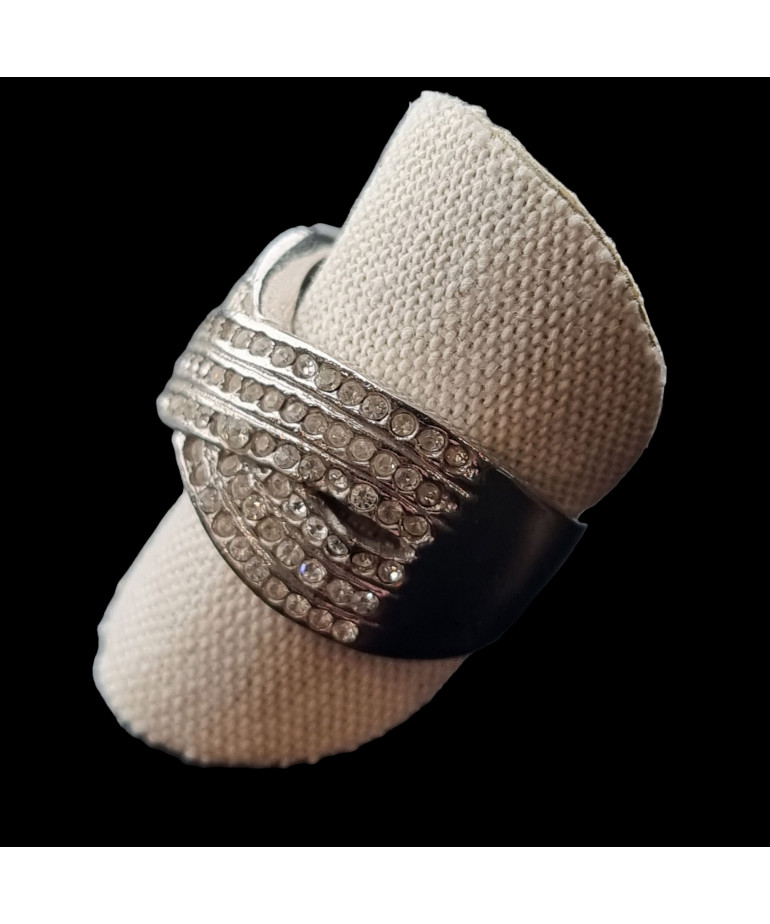 Bague Zirconium Métal rhodié