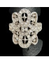 Bague Zirconium Métal rhodié